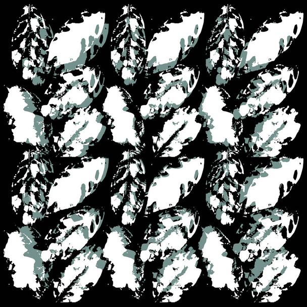 Elvont mintázat levelekkel background - Vektor, kép