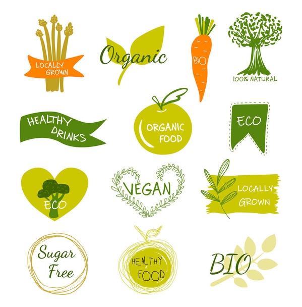 Vector eco, orgânico, bio logos ou sinais
. - Vetor, Imagem