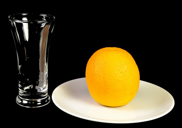 Orange et verre
 - Photo, image