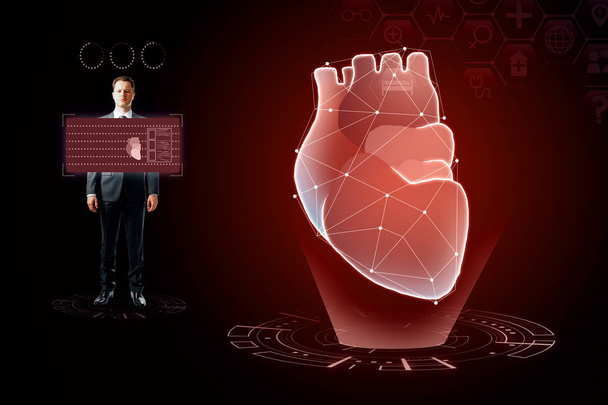 Творческий красный интерфейс сердца обои
 - Фото, изображение