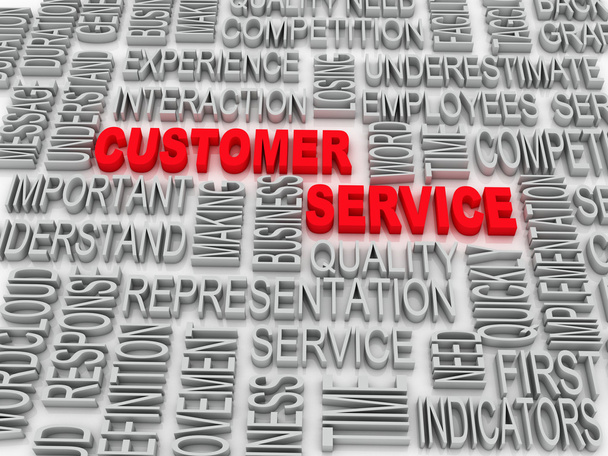 Background concept wordcloud illustration of customer service - Photo, Image