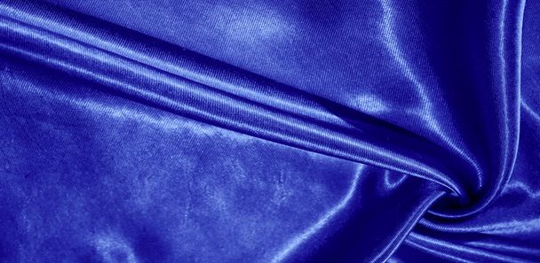 Textura, fundo, padrão, tecido de seda em azul. Este adorável
 - Foto, Imagem