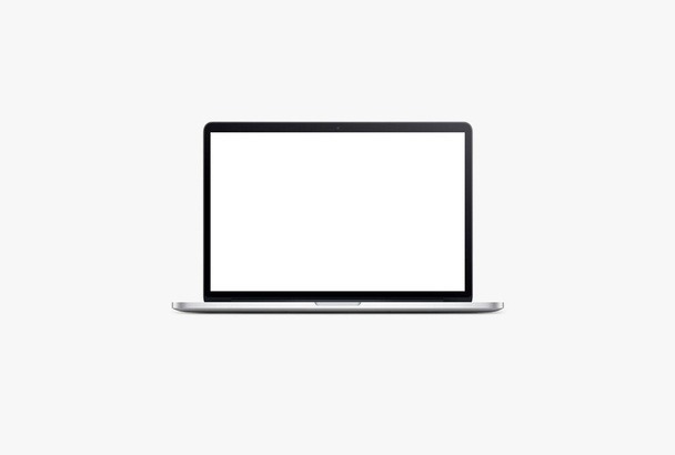 ordenador portátil para maqueta y publicidad vista frontal propósito aislado fondo blanco
 - Foto, Imagen