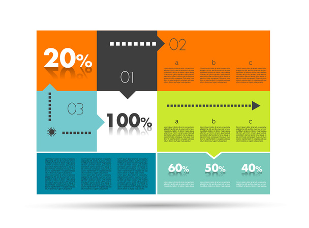 Diagram for infographics. Example of speech chart. Web banner template. - Vector, Image