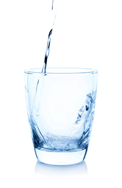 water glass isolated on white background with clipping path - Foto, Imagem