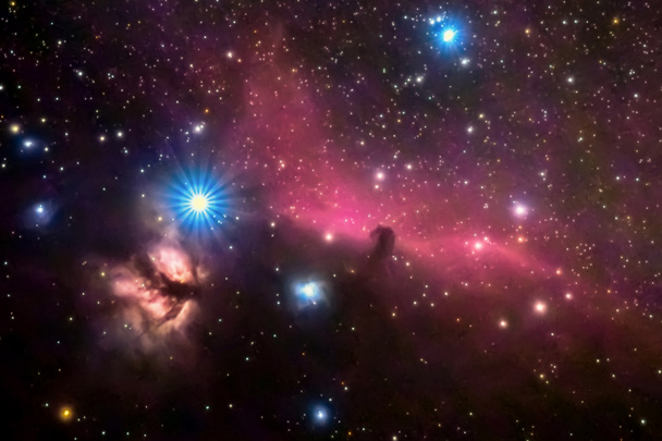 Nebulosa de caballo y árbol en llamas, en la constelación de Orión
 - Foto, Imagen