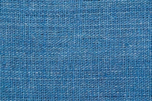 Close up thread linen fabric background texture with copy space - Photo, Image
