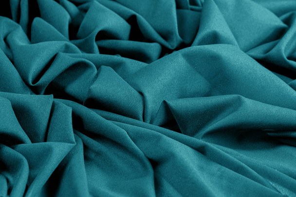 Textured, background, pattern, turquoise fabric. This is an unus - Фото, изображение