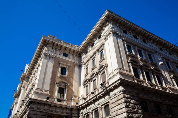 Beautiful architecture of the antique buildings at Rome city center - Fotó, kép