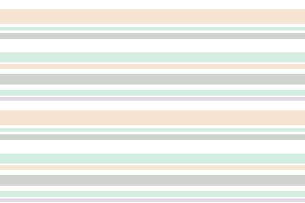 repeat pattern of horizontal parallel asymmetric stripes of different size in pastel color trends - Photo, Image