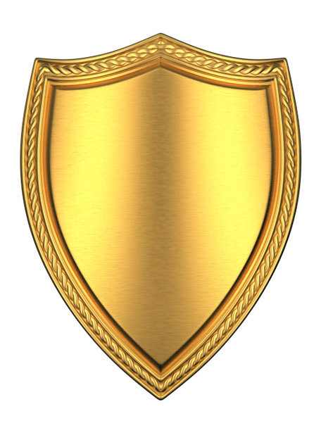 Brushed Gold shield - Фото, изображение