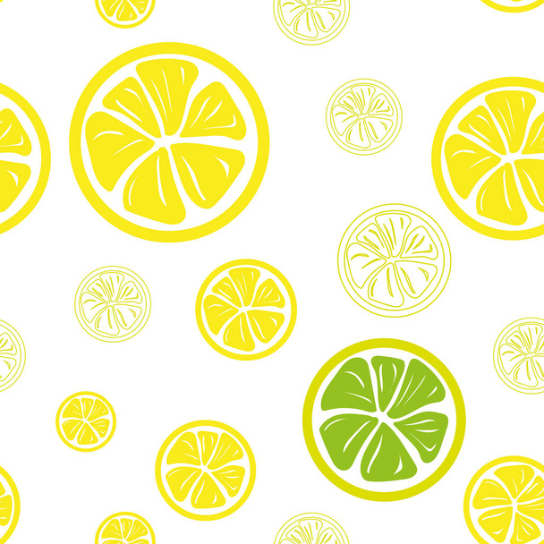 lemon pattern of flat lemon - ベクター画像