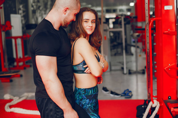 couple in a gym - Photo, Image