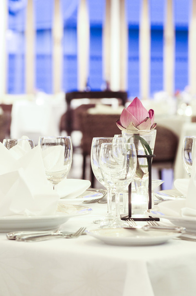 Ebédlő asztal szett pink lotus - Fotó, kép