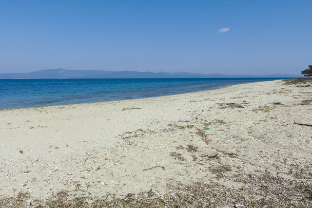 Lagoon Beach at Kassandra Peninsula, Chalkidiki, Grecja - Zdjęcie, obraz