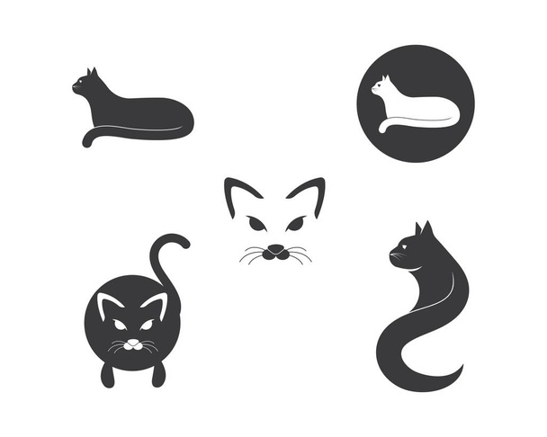 Cat breeds cute pet animal set vector - Vector, Image