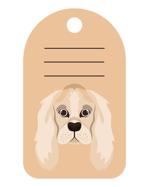 dog card with space to write - Vector, Image