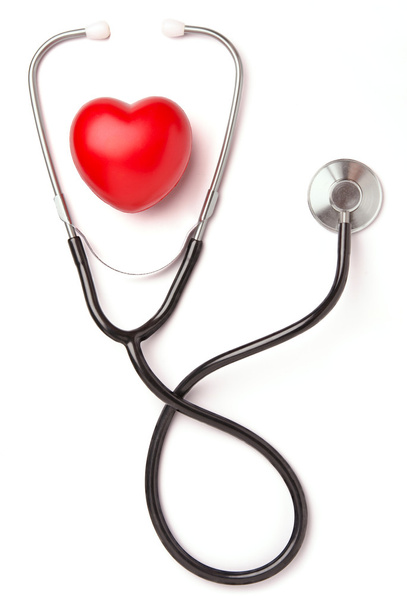 Rotes Herz und Stethoskop - Foto, Bild