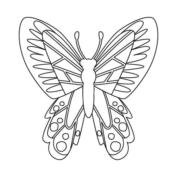Isolated object of butterfly and blue icon. Collection of butterfly and ecology vector icon for stock. - Vektör, Görsel