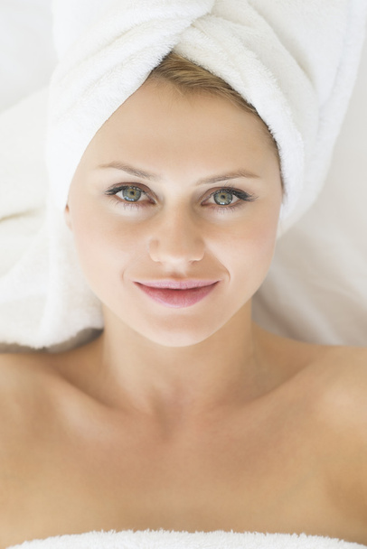 Portrait Of Beautiful Woman Relaxing In Spa - Photo, image