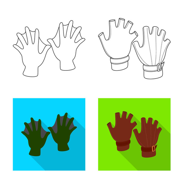 Vector illustration of silhouette and safety logo. Set of silhouette and comfort stock vector illustration. - Vetor, Imagem