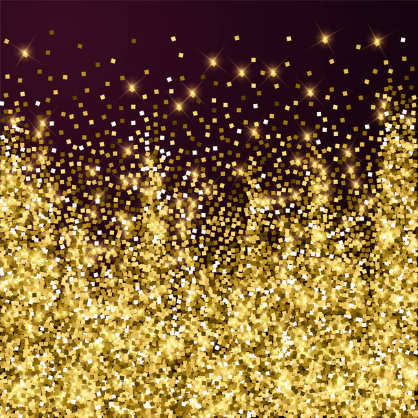 Oro espumoso lujo confeti espumoso. Dispersión - Vector, Imagen