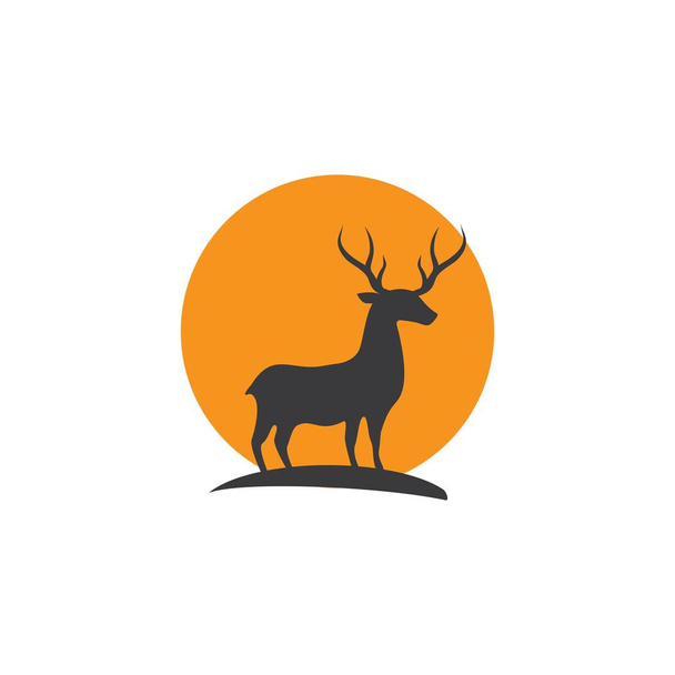 鹿のイラストロゴベクトル  - ベクター画像