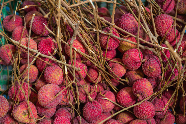 close-up shot of ripe Lychee fruits - Foto, imagen