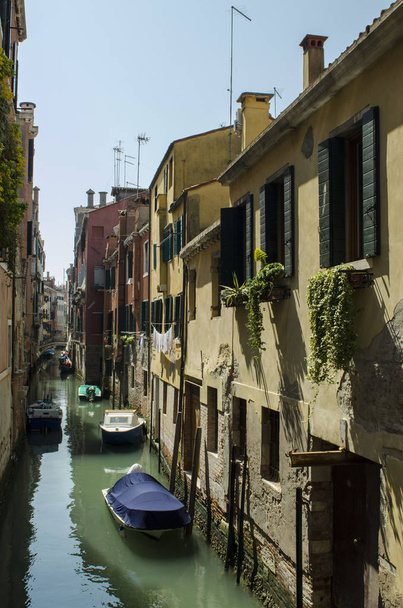 Italy. Venice. Venetian canal.  - Foto, afbeelding