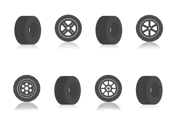 Car wheels icon template color editable - Vector, Image