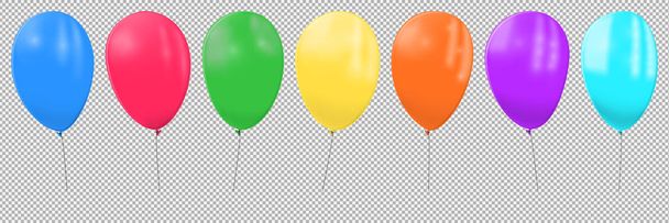Ensemble de ballons colorés pour un design festif. Image vectorielle réaliste de ballons de gel d'air sur un fond transparent
. - Vecteur, image