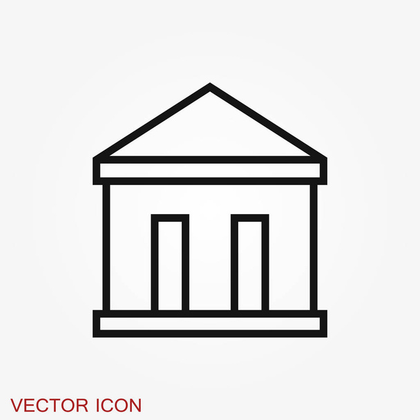 Modello di design icona della banca. Icona vettoriale, simbolo
 - Vettoriali, immagini