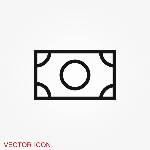 Monnaie Icône vectorielle des billets. Le style d'illustration est un plat iconique
 - Vecteur, image