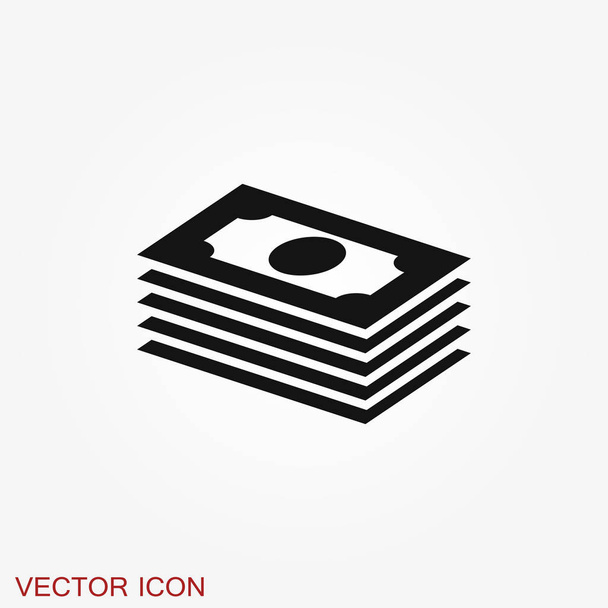 Monnaie Icône vectorielle des billets. Le style d'illustration est un plat iconique
 - Vecteur, image