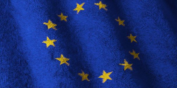Прапор Європи - пухнастий - Фото, зображення