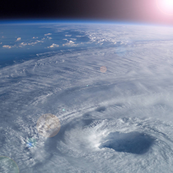 Hurricane from space. On earth. The elements of this image furni - Photo, Image