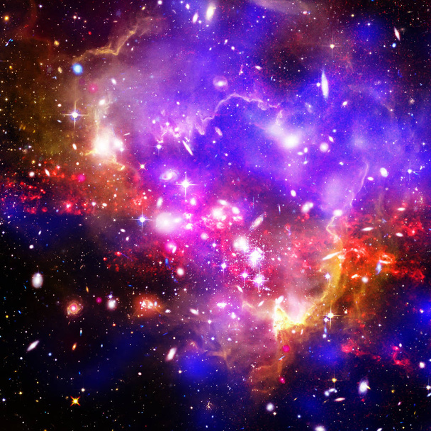 Galaxie et lumière. Les éléments de cette image fournis par la NASA
. - Photo, image