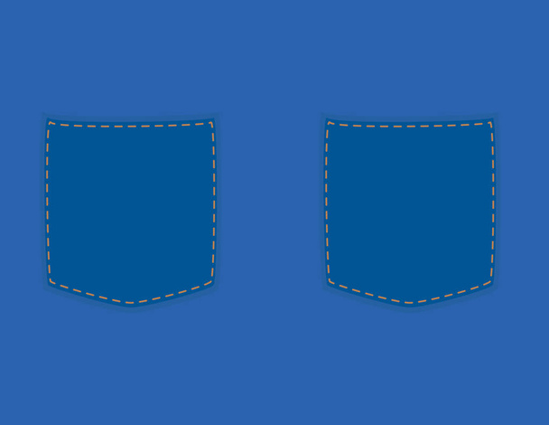Simple vector denim and Two pockets background - Vector, Image