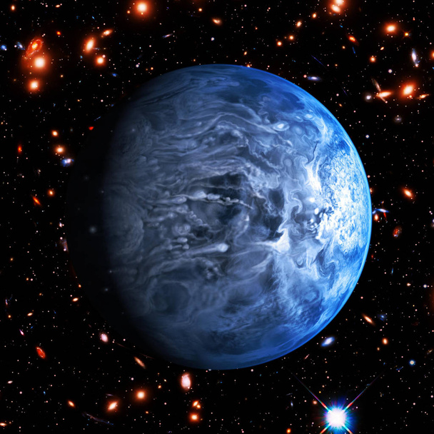 Niebieska planeta pozasłonecznych z atmosferą. Elementy tej IMA - Zdjęcie, obraz