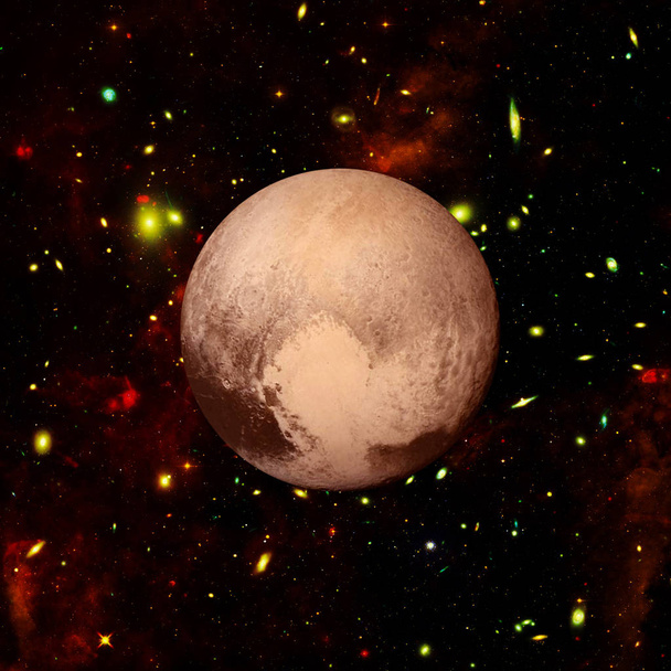 Plutão contra as estrelas e galáxias. Os elementos desta imagem
 - Foto, Imagem