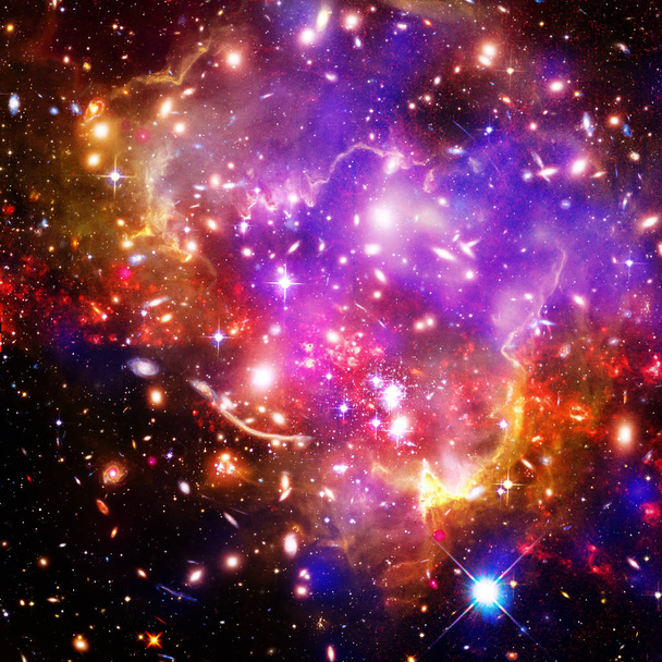 Galaxis és a fény. Elemeit a kép által szolgáltatott NASA. - Fotó, kép