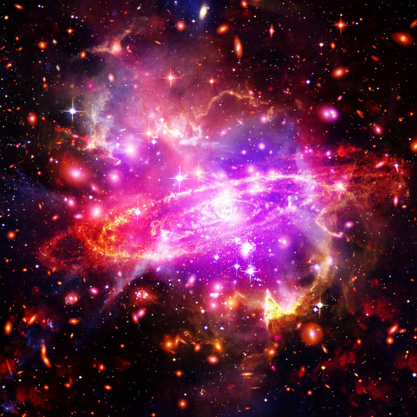 Fond de l'espace avec nébuleuse nuage Galaxy coloré. Les éléments
 - Photo, image