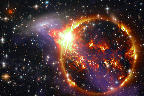 Fondo espacial con colorida nebulosa Galaxy Cloud. Los elementos
 - Foto, imagen