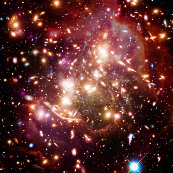Sfondo galattico cosmico. Stelle e gas cosmici.Gli elementi di t
 - Foto, immagini