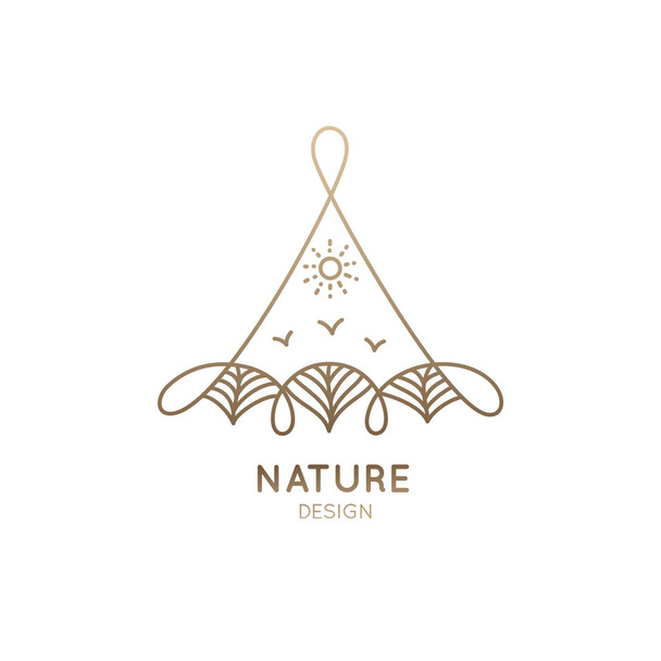 Logotipo linear natureza
 - Vetor, Imagem
