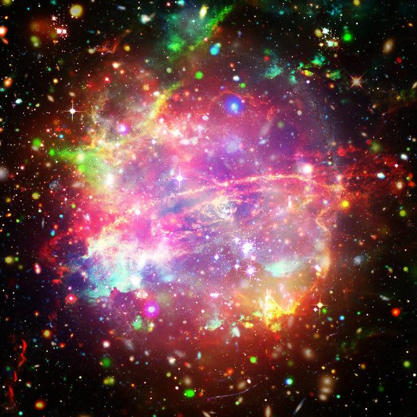 Cudowna galaktyka w głębokiej przestrzeni. Elementy tego obrazu futro - Zdjęcie, obraz