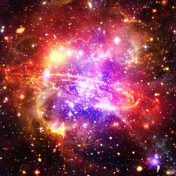 Galaxie et étoiles. Les éléments de cette image fournis par la NASA
. - Photo, image