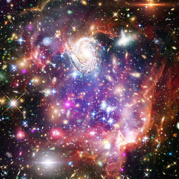 Galaktyka, Mgławica i gaz. Elementy tego obrazu dostarczone przez  - Zdjęcie, obraz