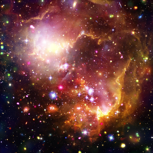 Galaksi ve ışık. Nasa tarafından döşenmiş bu görüntünün unsurları. - Fotoğraf, Görsel
