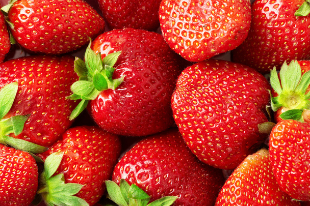 frische Erdbeeren Hintergrund - Foto, Bild